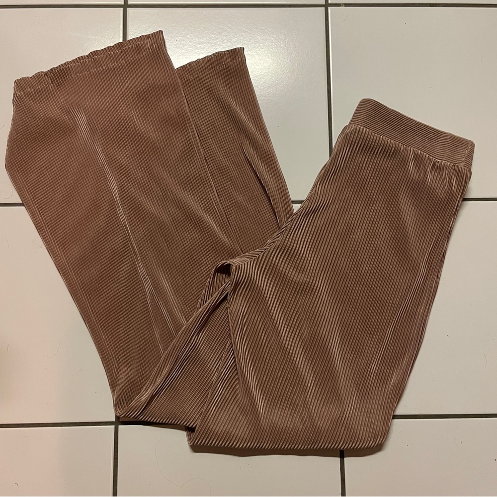 Bronze/ Gold ribbed pants